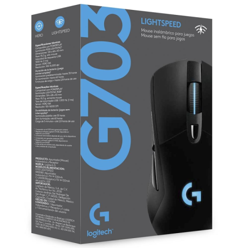 Mouse Logitech Sem Fio G703 Hero Lightspeed Wireless 16k