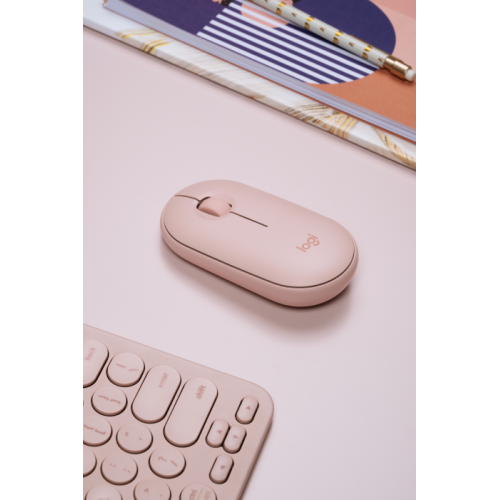 ** OPENBOX ** Teclado e Mouse Logitech MK470 Rose com Design Slim Silencioso Pilhas Inclusas - 920-011313