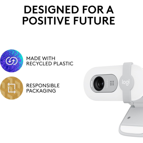 Webcam Full HD Logitech Brio 100 Branca 1080p USB - 960-001615