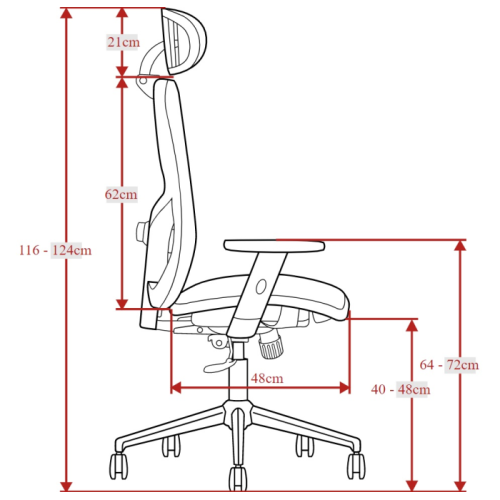 Cadeira Escritrio DT3 Office Diana V2 Grey Cavalleria Series - 14513-4