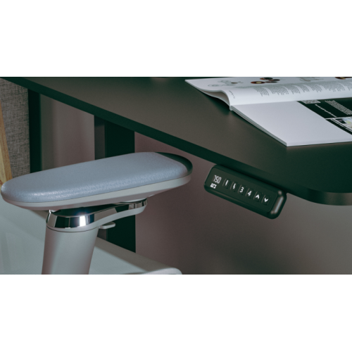 Mesa Ajustvel Eltrica DT3 Office F10 com Tampo Preto 120 x 60 cm
