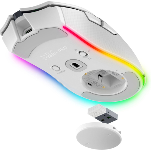 Mouse Gamer Razer Cobra PRO Wireless RGB 30k Optical Branco - RZ01-04660200-R3U1