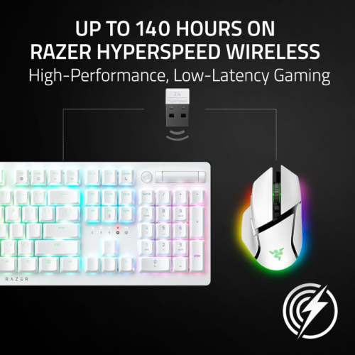 Mouse Sem Fio Gamer Razer Basilisk V3 PRO 35K White Wireless Focus Pro 35K Gen-2