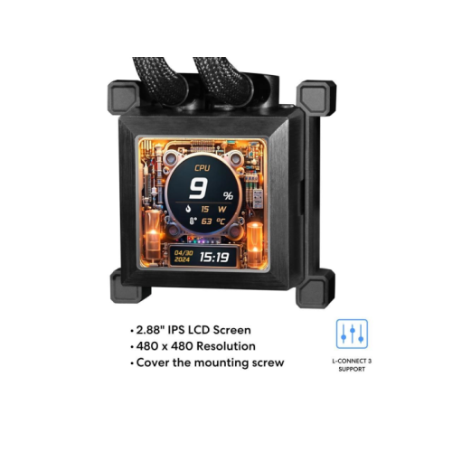 Water Cooler Lian Li Hydroshift LCD 360S Preto 360mm - HSLCD36SB