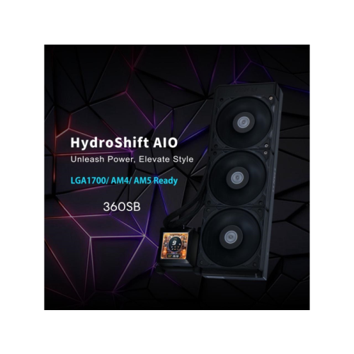 Water Cooler Lian Li Hydroshift LCD 360S Preto 360mm - HSLCD36SB