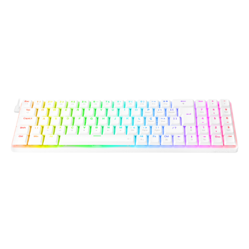 Teclado Mecnico Gamer Redragon Ashe 75% RGB Branco Switch Blue ABNT2