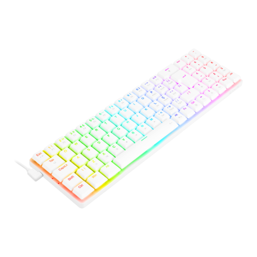 Teclado Mecnico Gamer Redragon Ashe 75% RGB Branco Switch Blue ABNT2