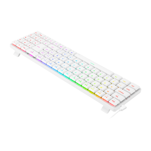 Teclado Mecnico Gamer Redragon Ashe 75% RGB Branco Switch Blue ABNT2