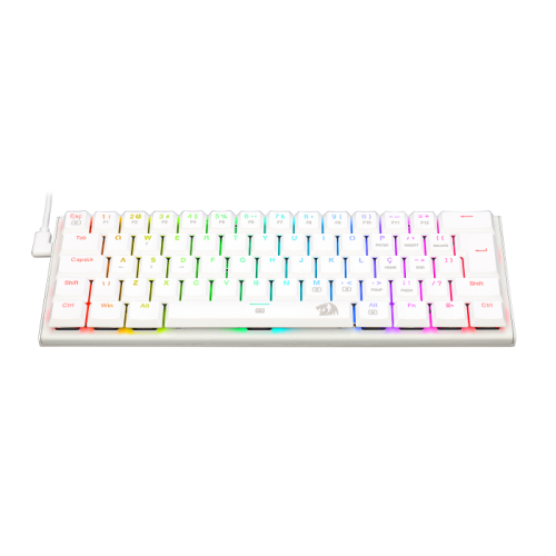 Teclado Mecnico Gamer Redragon Anivia 60% RGB Branco Switch Brown ABNT2