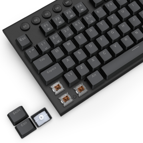 Teclado Mecnico Gamer Redragon YI Preto Switch Brown Low Profile - K625P-KB