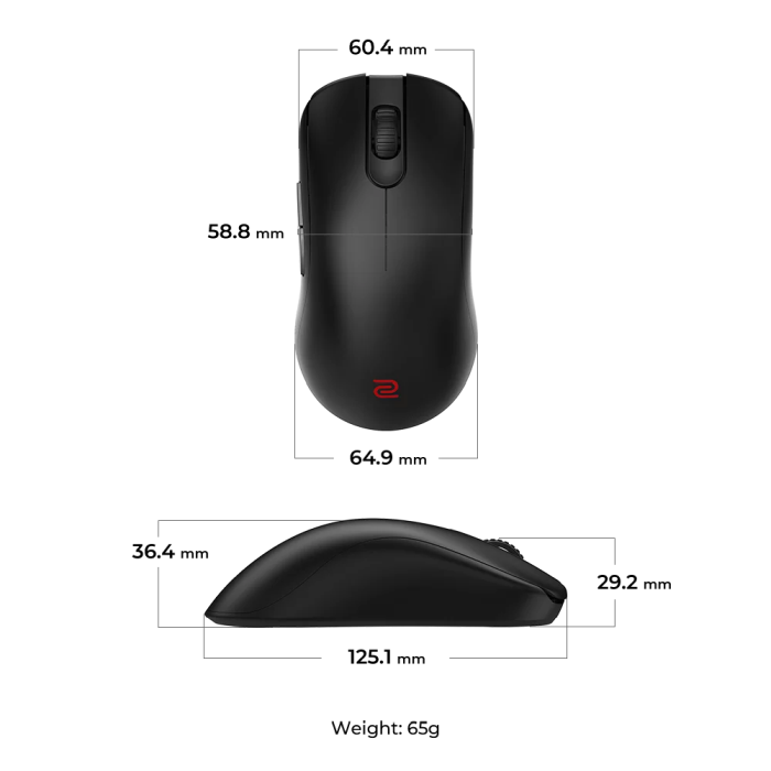 Mouse Zowie Gear FK2-DW 4K Wireless Gaming 65g - PMW3950