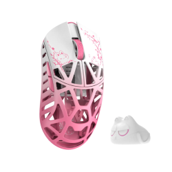 Mouse Sem Fio Gamer WLMouse Beast X Pro Limited Edition 39g 8K Hz Omron Optical - Pink Rabbit