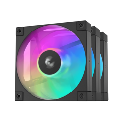 Kit com 3 Fans DeepCool FD12 ARGB Preto 120mm - R-FD12-BKAPN3-G