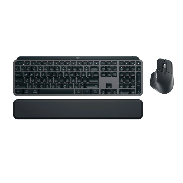 Kit Teclado e Mouse Sem Fio MX Keys S com Apoio para as Mãos