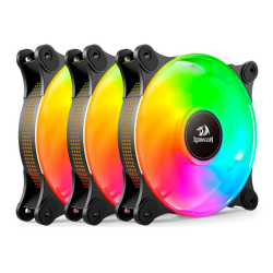 Kit de Fans Redragon GC-F013 ARGB 3x Fan 120mm Preto