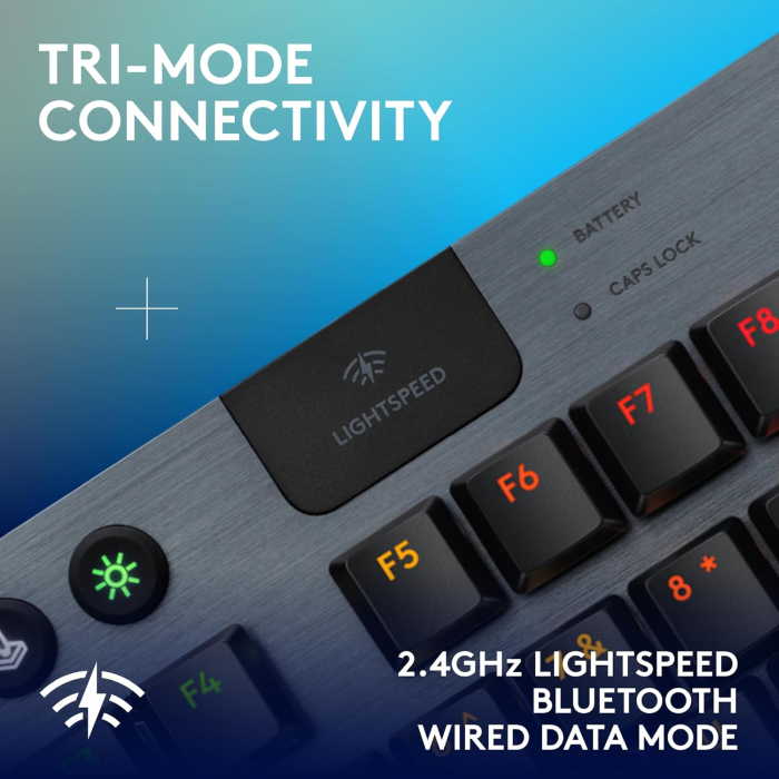 Teclado Sem Fio Mecânico Logitech G915 X TKL Branco Ultrafino