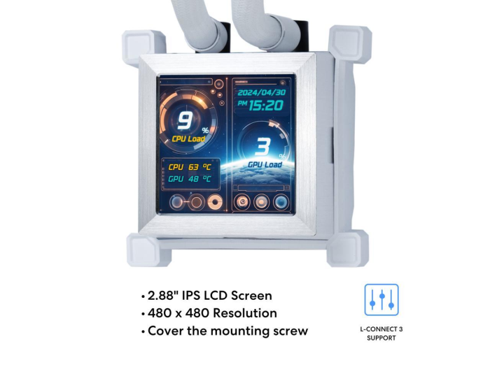 Water Cooler Lian Li Hydroshift LCD 360TL ARGB 360mm Branco