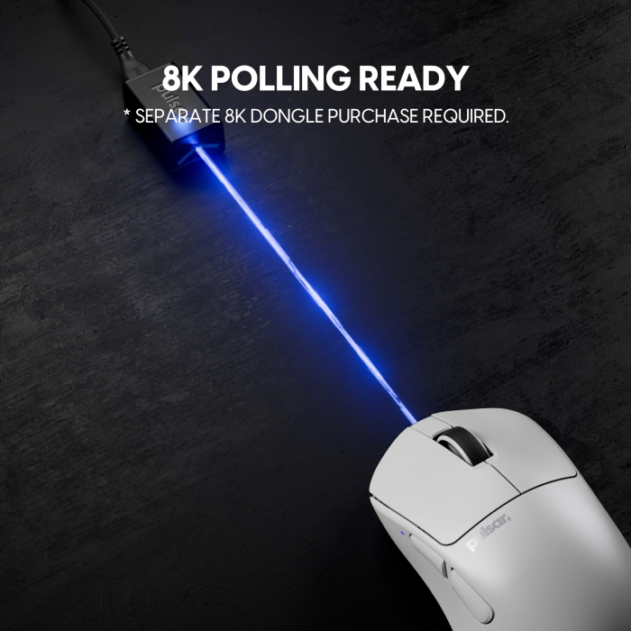 Mouse Gamer Pulsar X3 Mini White Wireless Ultralight Gaming 50g