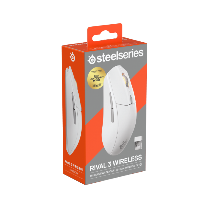 Mouse Gamer Steelseries Rival 3 Gen 2 Wireless Optical Branco