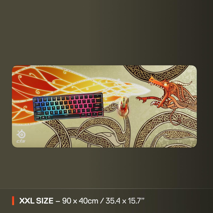 PROMOÇÃO # MousePad Gamer SteelSeries QcK XXL CS2 Dragon Lore