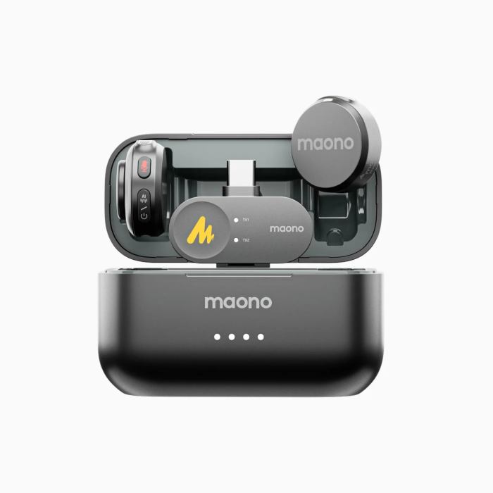 Kit de Microfones Lapela Sem Fio Maono Wave T5 Versão USB Tipo-C