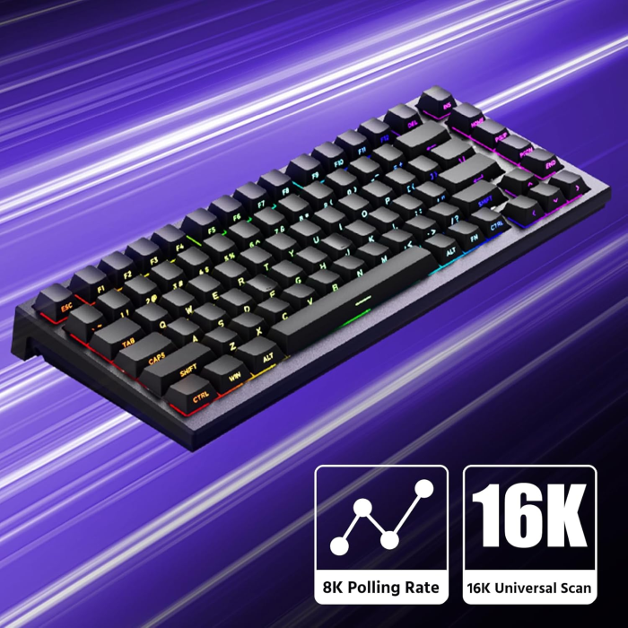 Teclado Magnético Akko TAC75 HE Preto 75% 8K - Switch Akko