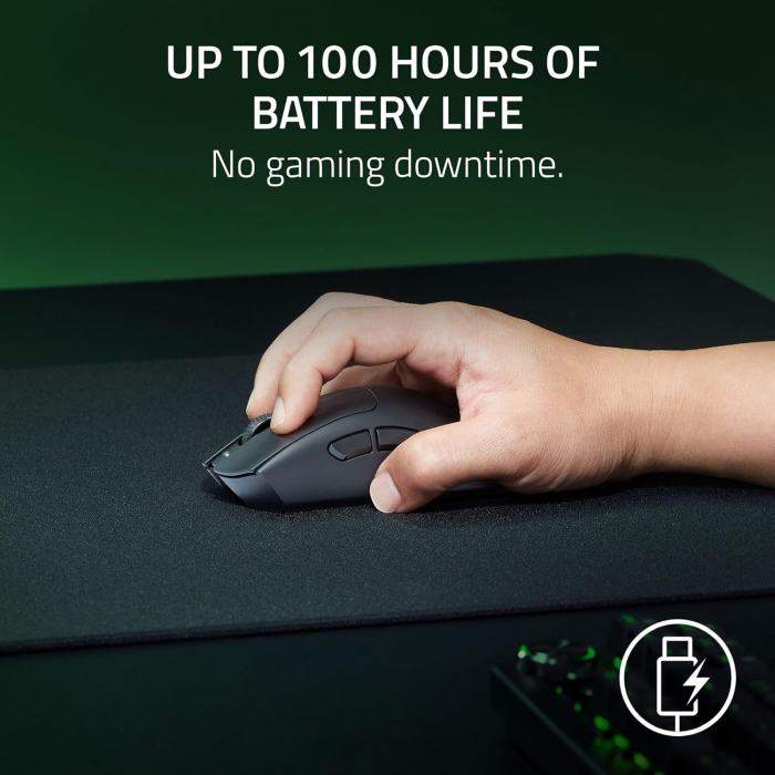 Mouse Sem Fio Gamer Razer Deathadder V3 HyperSpeed 55g Focus 26K