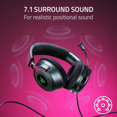 Fone Gamer Razer Kraken V4 X Chroma RGB USB Surround 7.1 - RZ04
