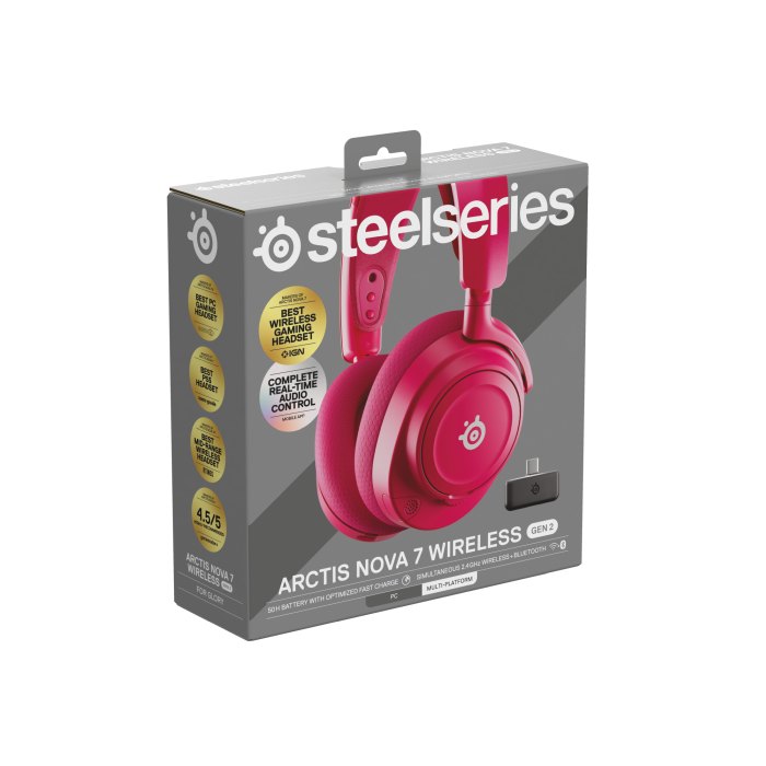 Fone Gamer Steelseries Arctis Nova 7 Gen2 Wireless Magenta 7.1