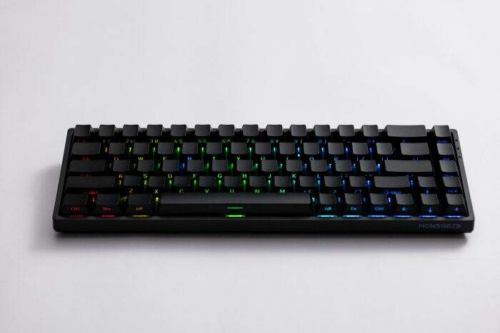 Teclado Gamer Magnético Akko x MonsGeek FUN68 HE RGB Preto 8K