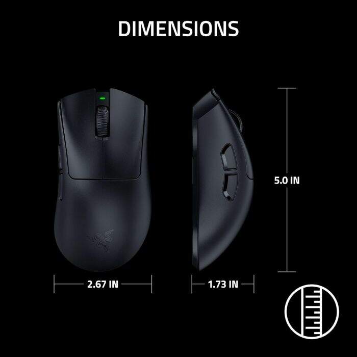 Mouse Sem Fio Gamer Razer DeathAdder V4 Pro Preto Wireless 56g Gen