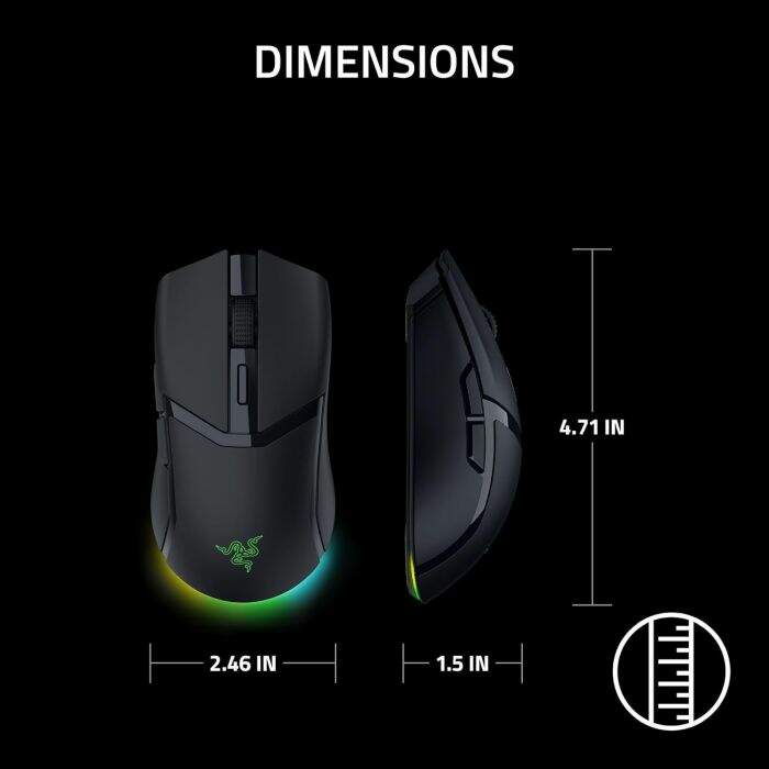 Mouse Gamer Razer Cobra Hyperspeed Wireless RGB 26k Optical Preto