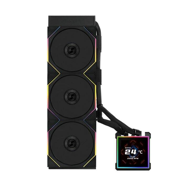 WaterCooler Lian Li Hydroshift II LCD-S 360TL Preto - GHS2LCDS36TB