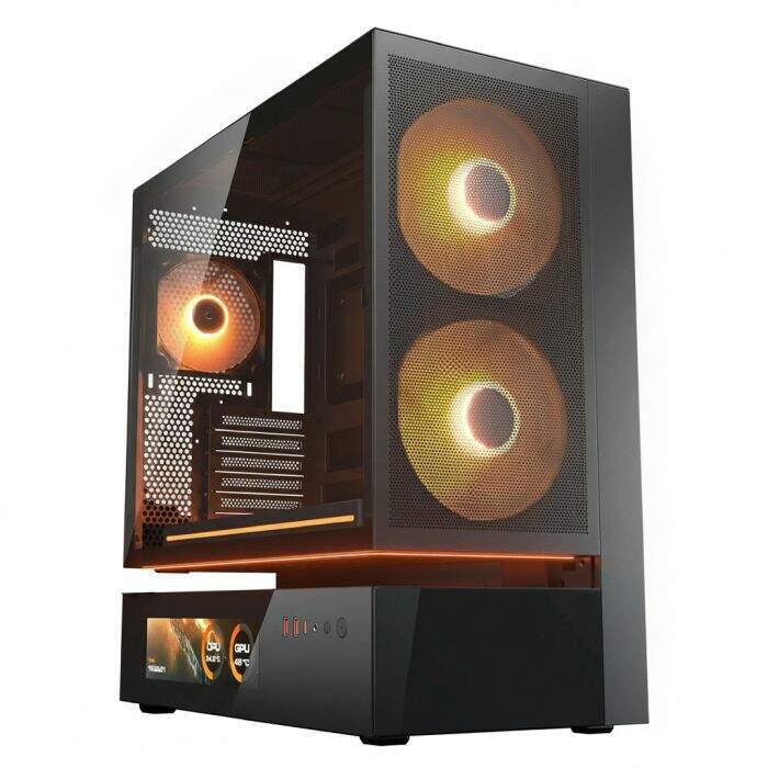 COUGAR　CFV235 vision Gabinete Gamer Cougar CFV235 Mesh Vision Vidro Temperado ATX Com 6