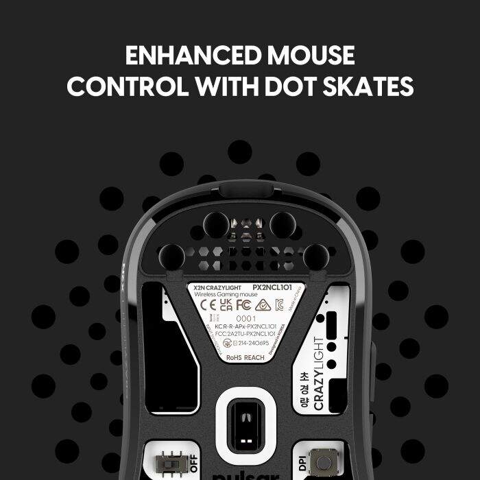 Mouse Gamer Pulsar X2N Mini CrazyLight 38g Wireless 8K Uyuni White