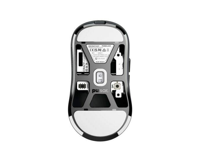Mouse Gamer Pulsar X2N Mini CrazyLight 38g Wireless 8K Jet Black
