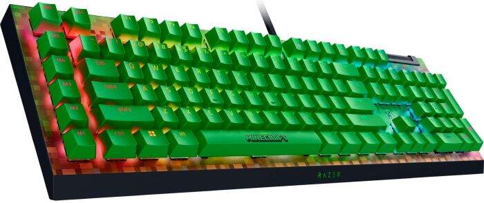 Teclado Gamer Mecânico Razer BlackWidow V4 X Chroma RGB Minecraft