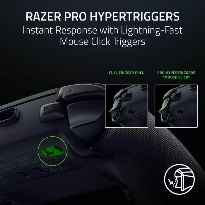 Controle Gamer Razer Raiju V3 Pro Wireless PS5 and PC - Black