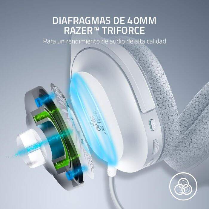 Fone Gamer Sem Fio Razer Barracuda X Wireless Mercury White - PC