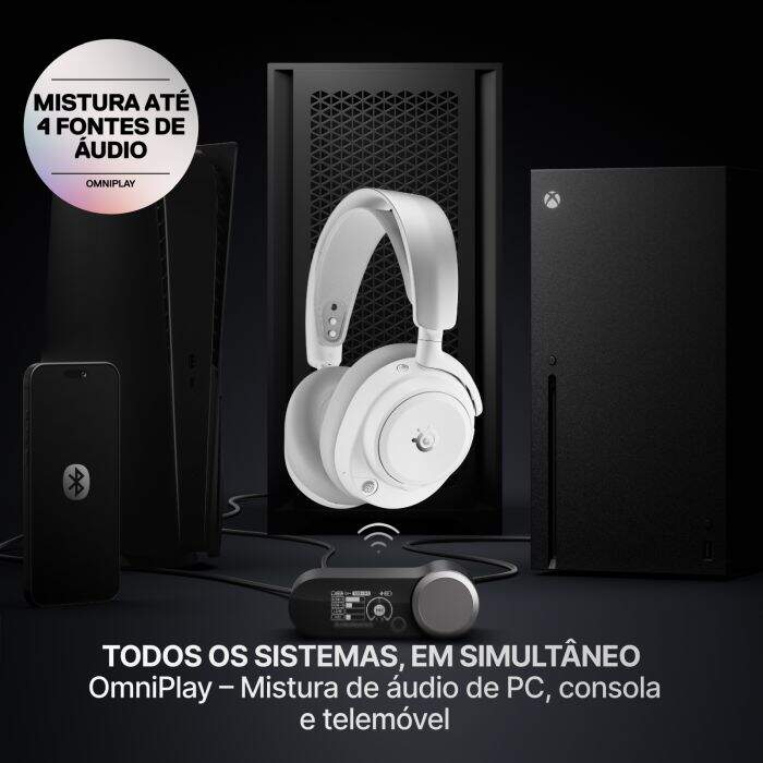 Fone Gamer Steelseries Arctis Nova PRO OMNI Edition White HI-Res