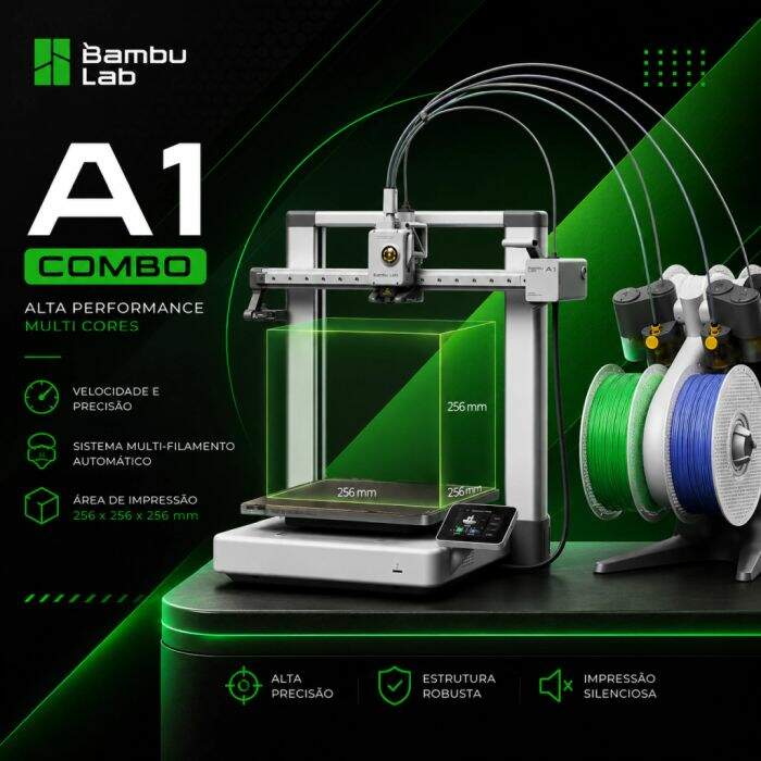 Impressora 3D Bambu Lab A1 Combo com AMS - Bivolt - ProGaming Computer