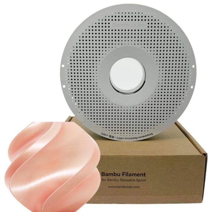 Filamento Bambu Lab PLA Silk Cinza Titanio 1kg - A06-D0-1.75-1000