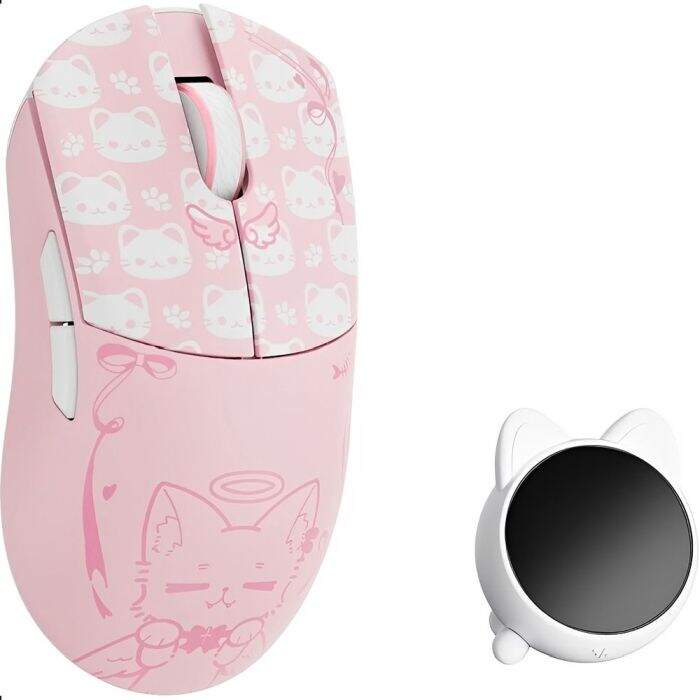 Mouse Sem Fio Gamer WLMouse Huan 48g 8K Hz Omron Optical - Pinkko