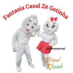 FANTASIA KIT CASAL Z GOTINHA  MARIA GOTINHA EM PELUCIA - FANTASIA SINTETICA PELUCIA