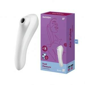 Satisfyer Dual Pleasure Estimulador de Clitóris Com Vibração e Sucção Controlado por Aplicativo Branco
