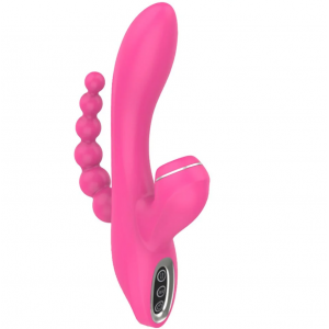 Abel - Vibrador Tripla Estimulação, Anal, Ponto G e Clitóris com Ondas de Pressão (sucção)