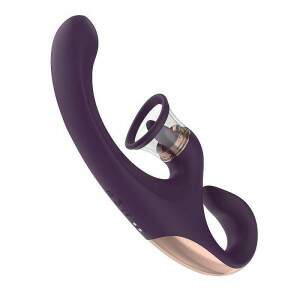 Vibrador de Ponto G e clitris com Lngua e Suco Sandra S-Hande