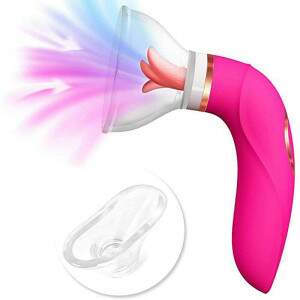 Vibrador Estimualdor de Clitris com Lngua e Suco Licking Sucking Shake