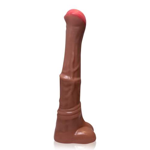 Pnis Pegasus De Cavalo 36x6,2cm Gigante Grosso e Flexvel Marrom