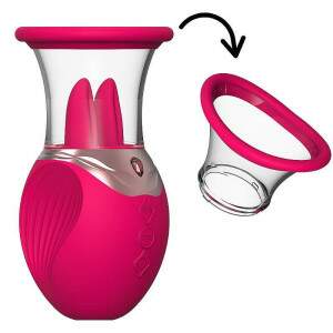  Vibrador de Clitris com Lngua Estimuladora e Suco Vermelha